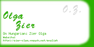 olga zier business card